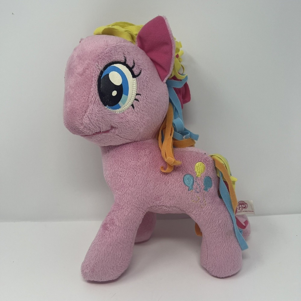 Hasbro My Little Pony Friendship Plush Stuffed Toy Pinky Pie 11" in Rainbow Hair